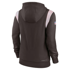 Cleveland Browns Women's Sideline Stack Performance Pullover Hoodie - Brown - Nike