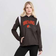 Cleveland Browns Women's Sideline Stack Performance Pullover Hoodie - Brown - Nike