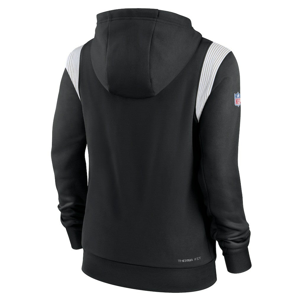 New Orleans Saints Women's Sideline Stack Performance Pullover Hoodie - Black - Nike