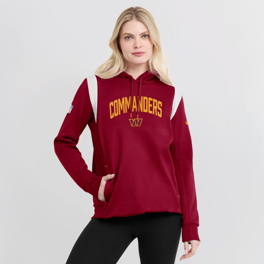 Washington Commanders Women's Sideline Stack Performance Pullover Hoodie - Burgundy - Nike