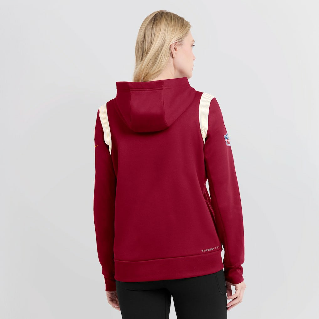 Washington Commanders Women's Sideline Stack Performance Pullover Hoodie - Burgundy - Nike