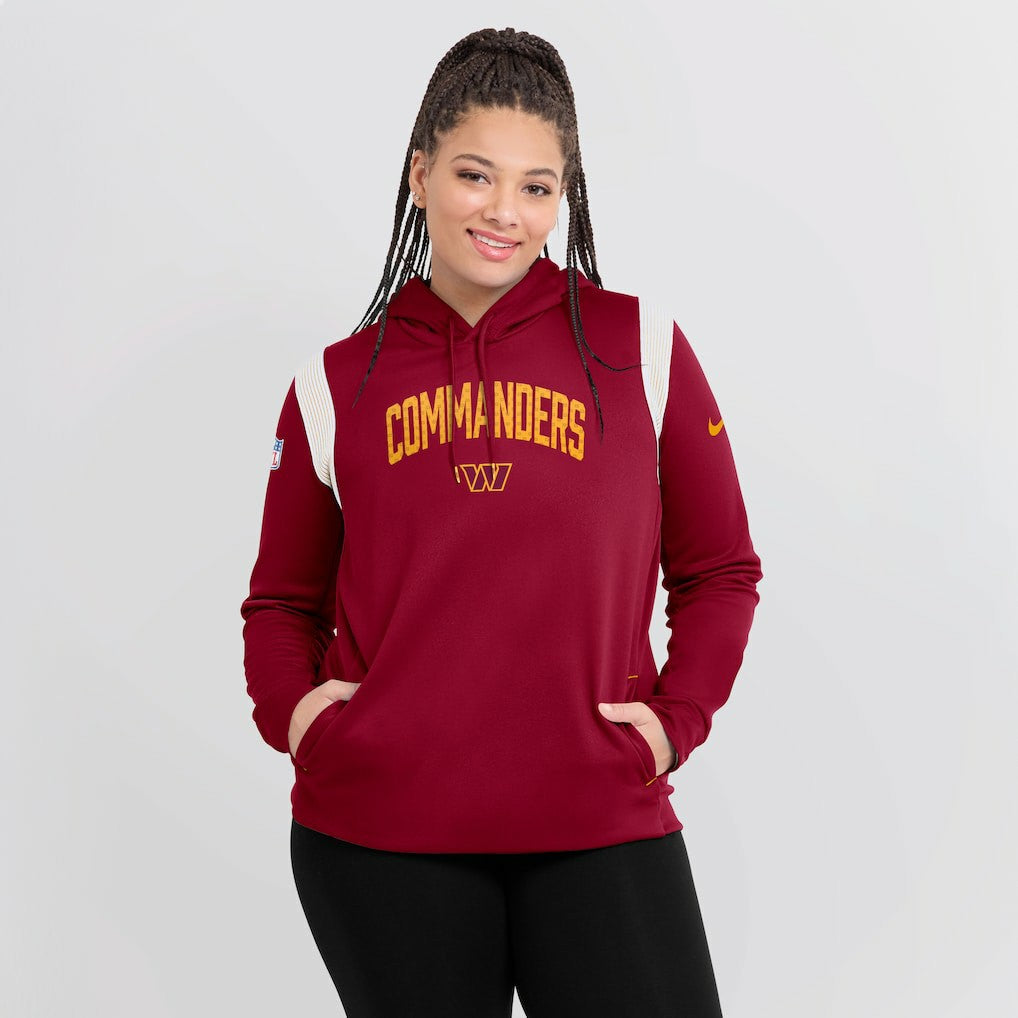 Washington Commanders Women's Sideline Stack Performance Pullover Hoodie - Burgundy - Nike
