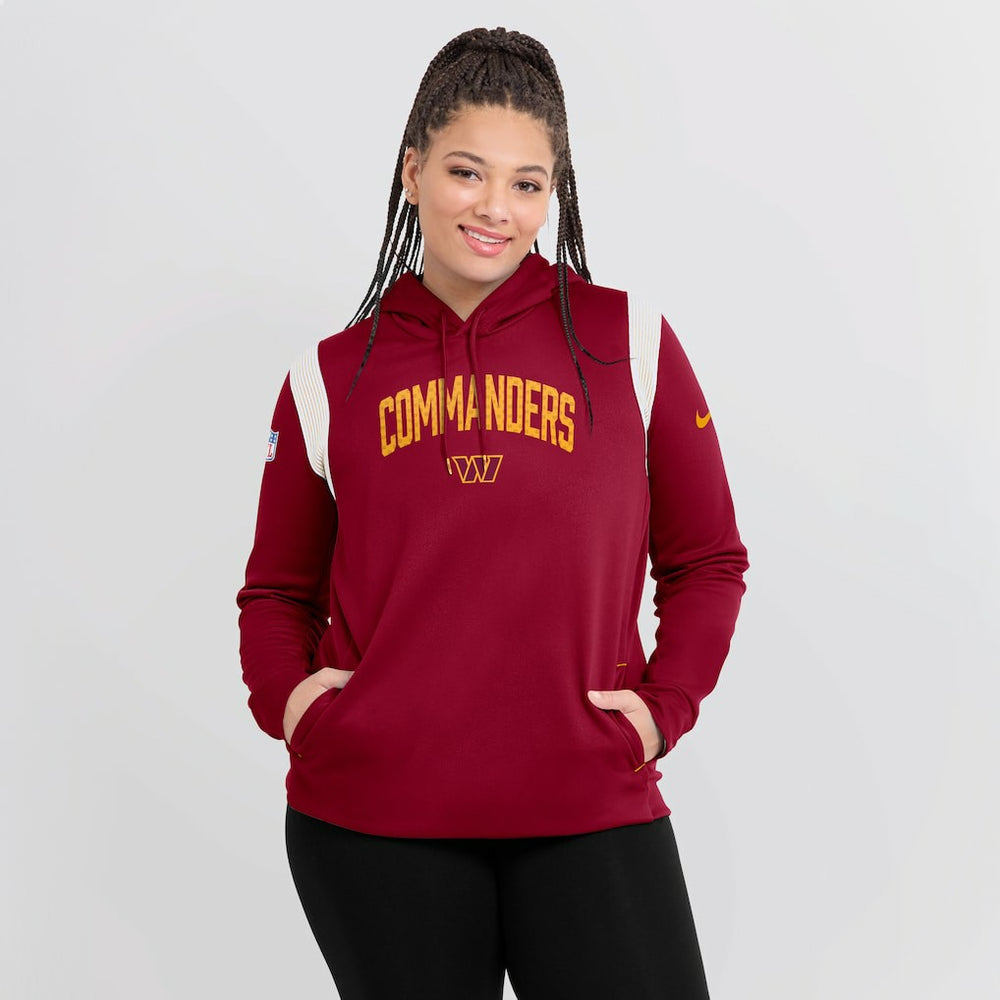 Washington Commanders Women's Sideline Stack Performance Pullover Hoodie - Burgundy - Nike