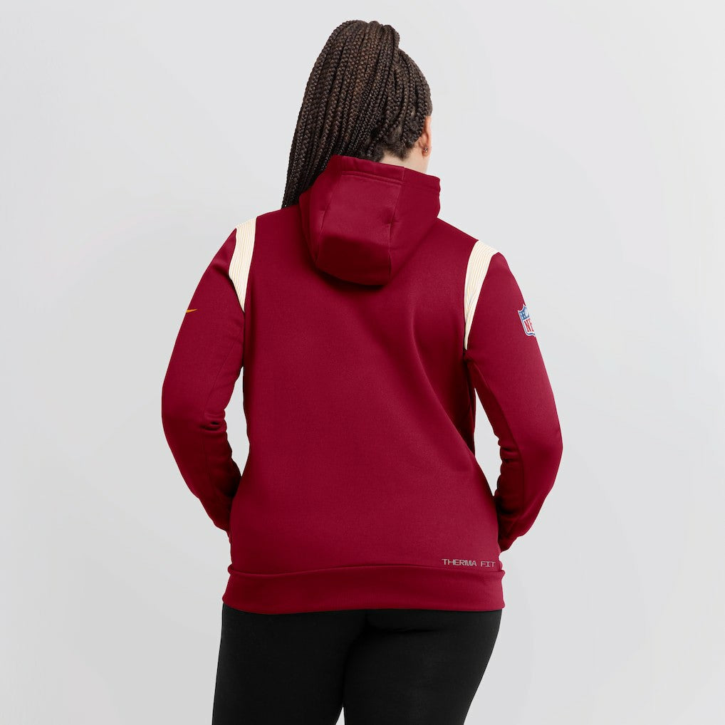 Washington Commanders Women's Sideline Stack Performance Pullover Hoodie - Burgundy - Nike