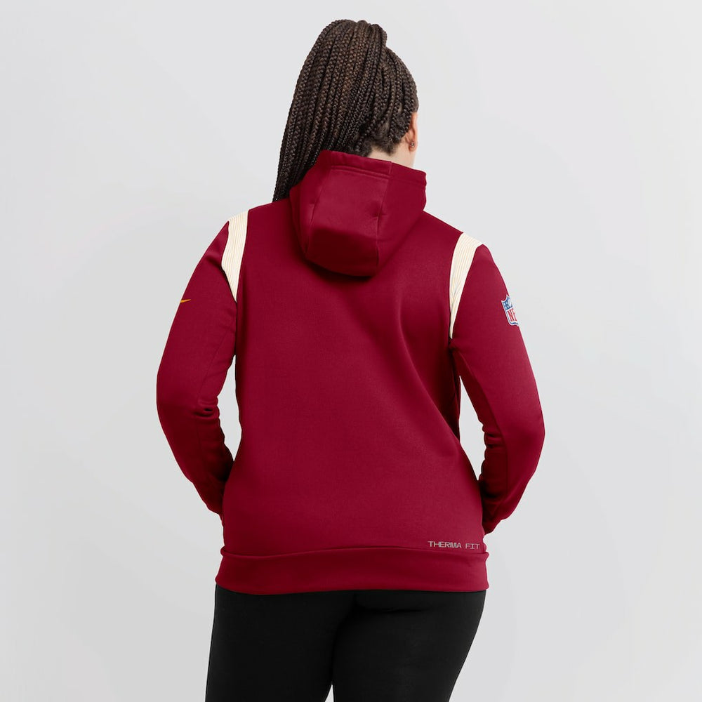 Washington Commanders Women's Sideline Stack Performance Pullover Hoodie - Burgundy - Nike