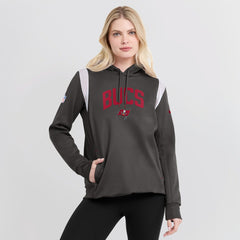 Tampa Bay Buccaneers Women's Sideline Stack Performance Pullover Hoodie - Pewter - Nike