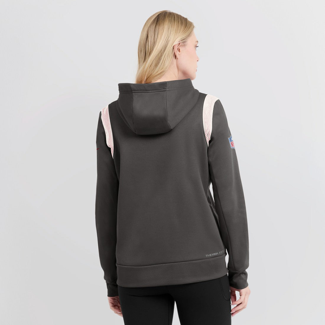 Tampa Bay Buccaneers Women's Sideline Stack Performance Pullover Hoodie - Pewter - Nike