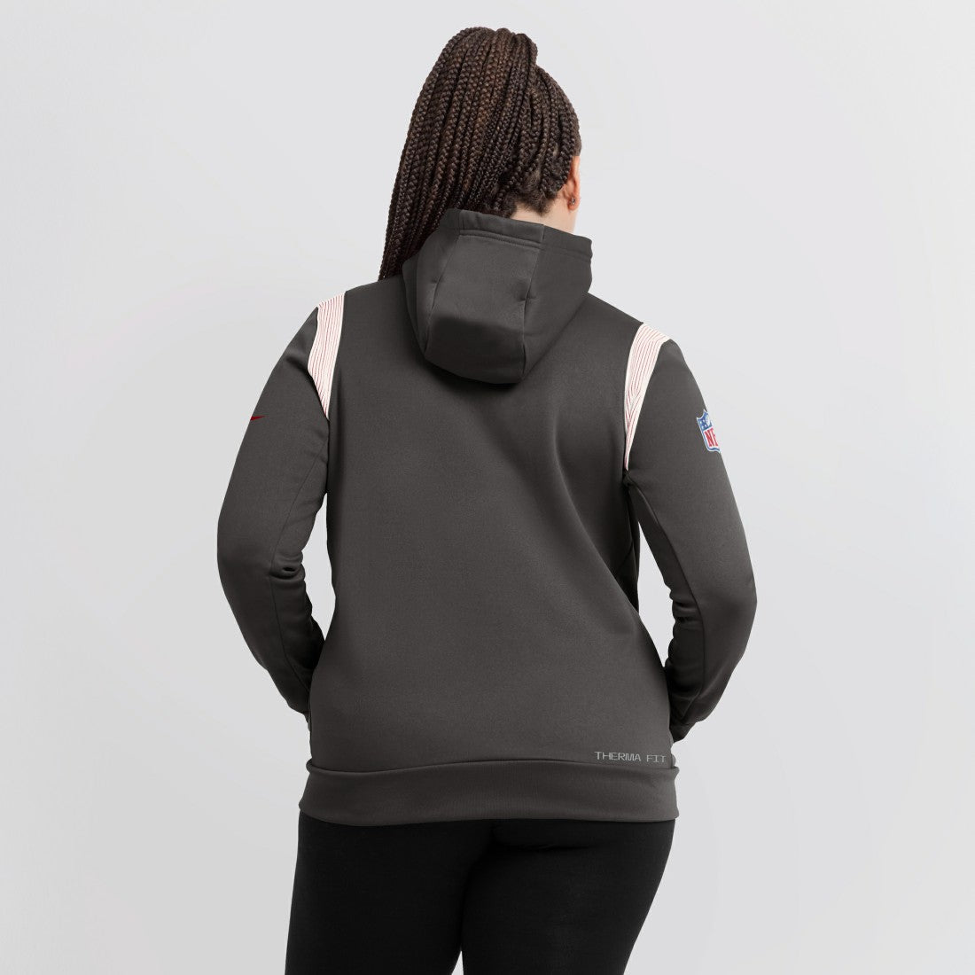 Tampa Bay Buccaneers Women's Sideline Stack Performance Pullover Hoodie - Pewter - Nike