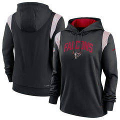 Atlanta Falcons Women's Sideline Stack Performance Pullover Hoodie - Black - Nike