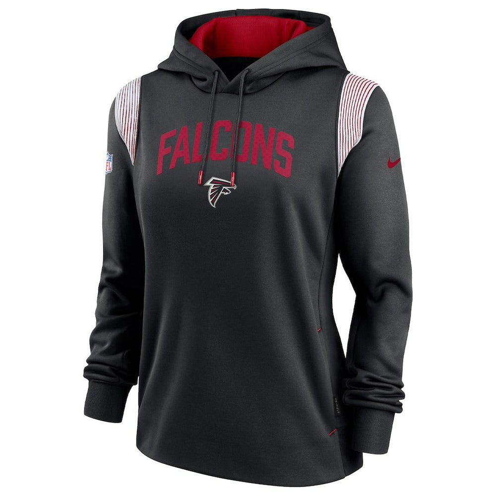 Atlanta Falcons Women's Sideline Stack Performance Pullover Hoodie - Black - Nike