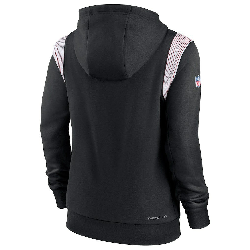 Atlanta Falcons Women's Sideline Stack Performance Pullover Hoodie - Black - Nike