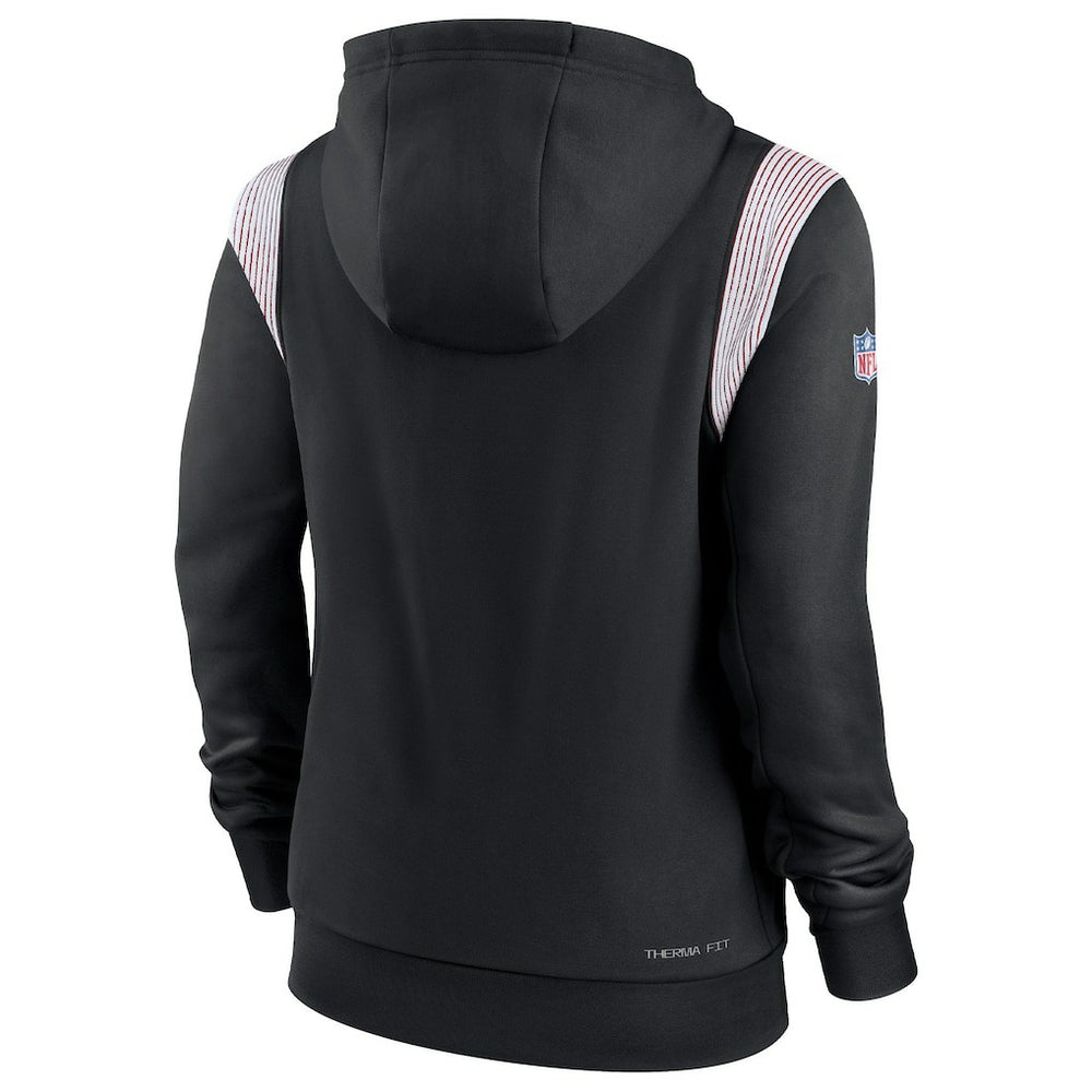 Atlanta Falcons Women's Sideline Stack Performance Pullover Hoodie - Black - Nike