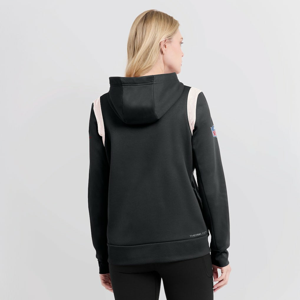 Atlanta Falcons Women's Sideline Stack Performance Pullover Hoodie - Black - Nike