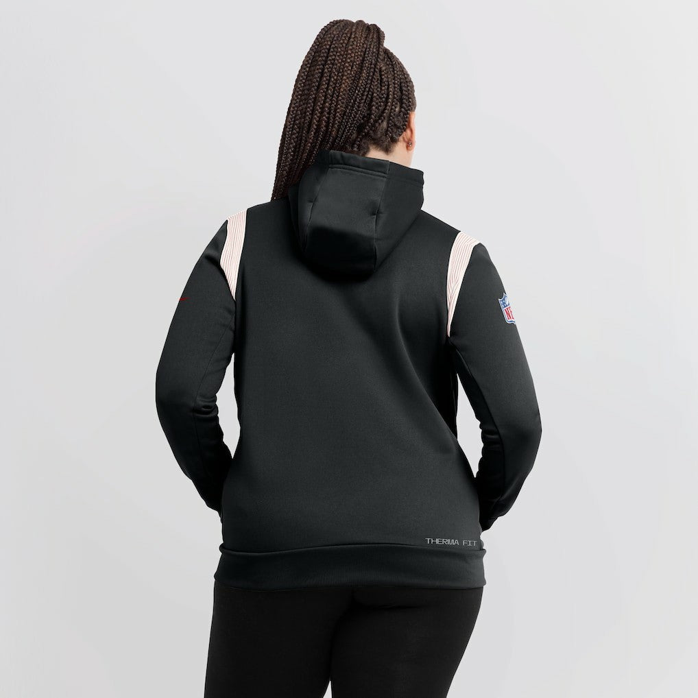 Atlanta Falcons Women's Sideline Stack Performance Pullover Hoodie - Black - Nike