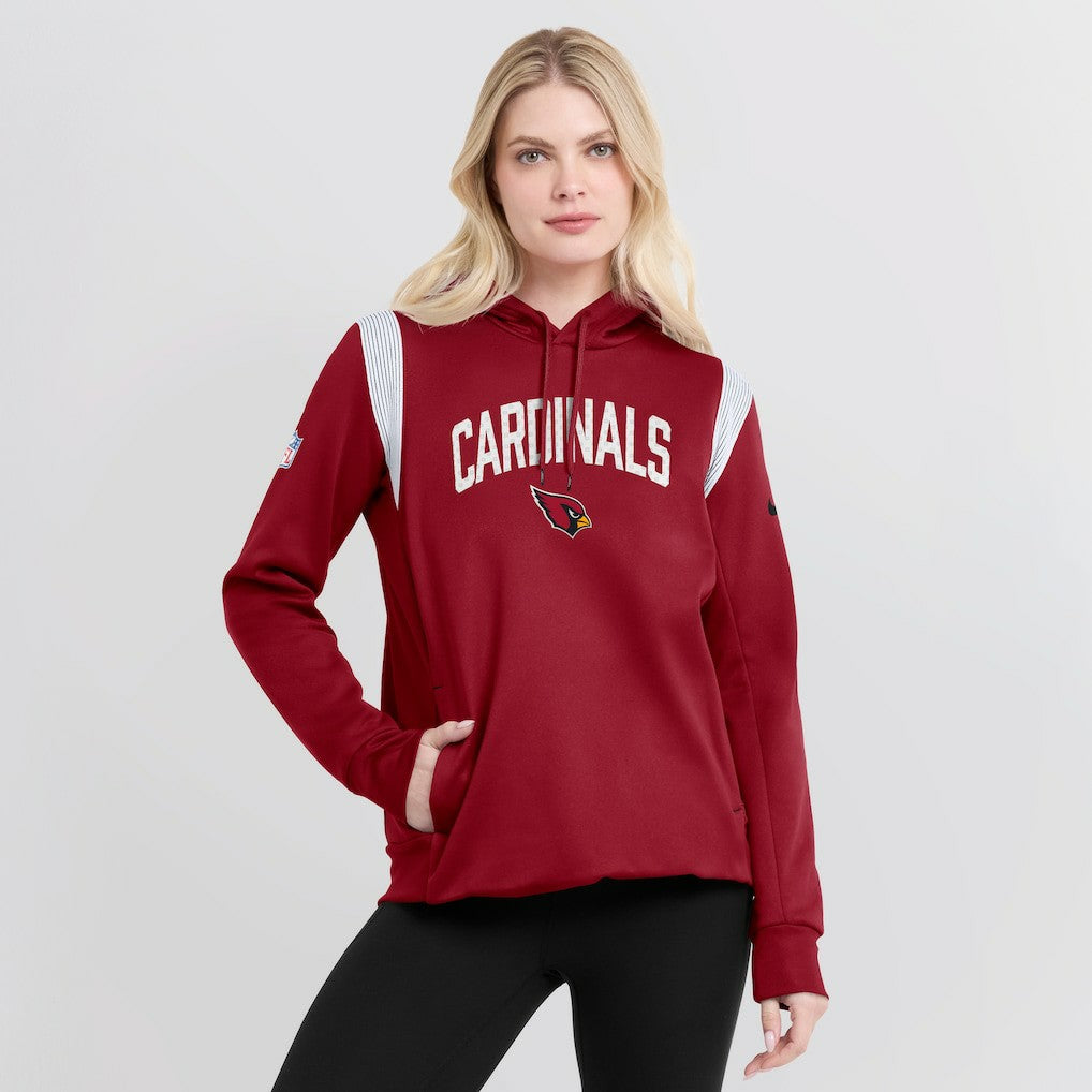 Arizona Cardinals Women's Sideline Stack Performance Pullover Hoodie - Cardinal - Nike