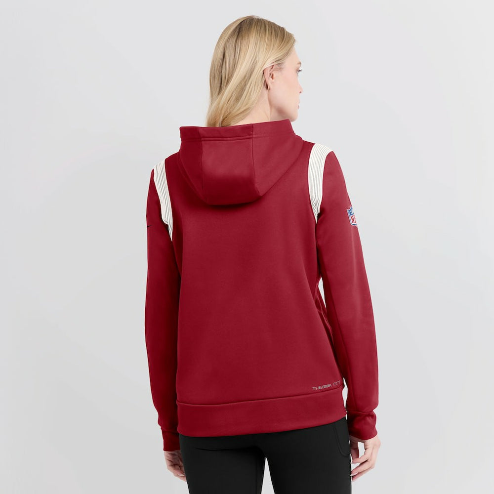 Arizona Cardinals Women's Sideline Stack Performance Pullover Hoodie - Cardinal - Nike