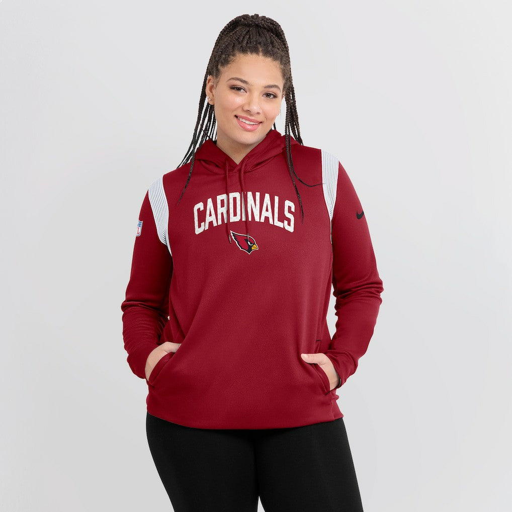 Arizona Cardinals Women's Sideline Stack Performance Pullover Hoodie - Cardinal - Nike