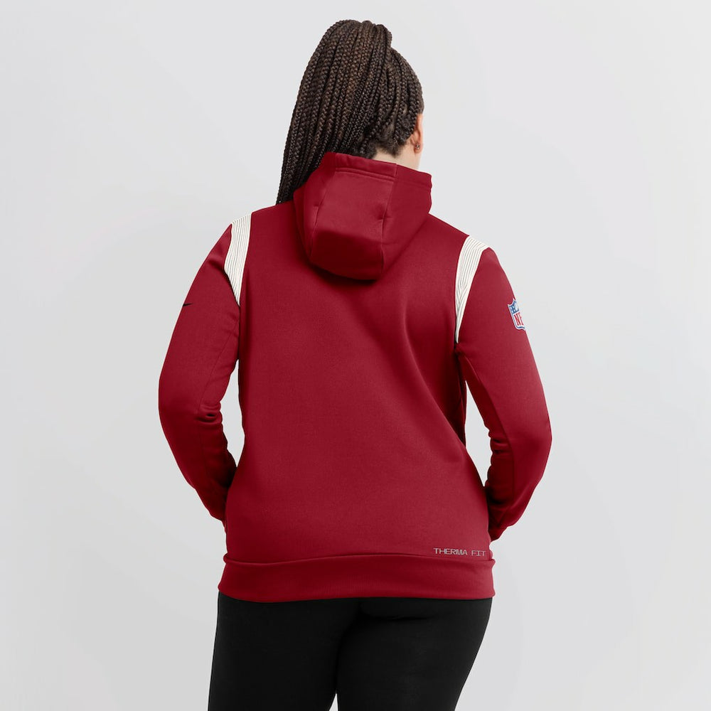 Arizona Cardinals Women's Sideline Stack Performance Pullover Hoodie - Cardinal - Nike