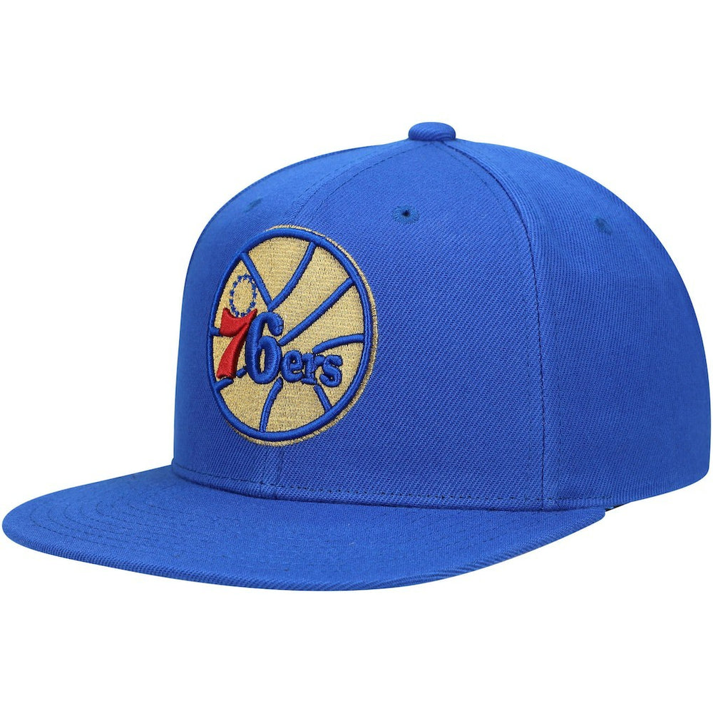Mitchell & Ness Philadelphia 76ers 50th Anniversary Snapback Hat Royal