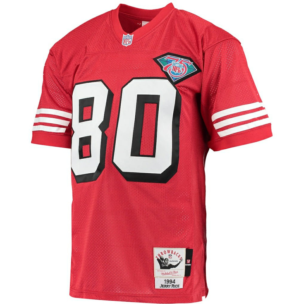 Jerry Rice San Francisco 49ers 1994 Authentic Throwback Retired Player Jersey - Scarlet - Mitchell & Ness