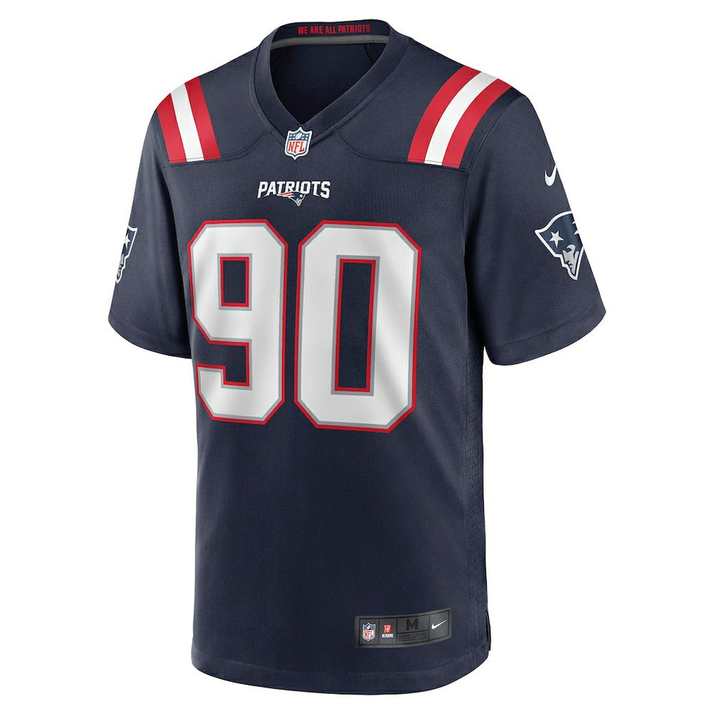 Christian Barmore New England Patriots Player Game Jersey - Navy - Nike