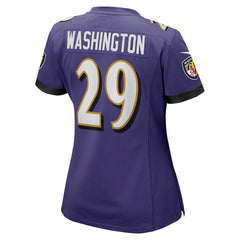 Ar'Darius Washington Baltimore Ravens Women's Player Game Jersey - Purple - Nike