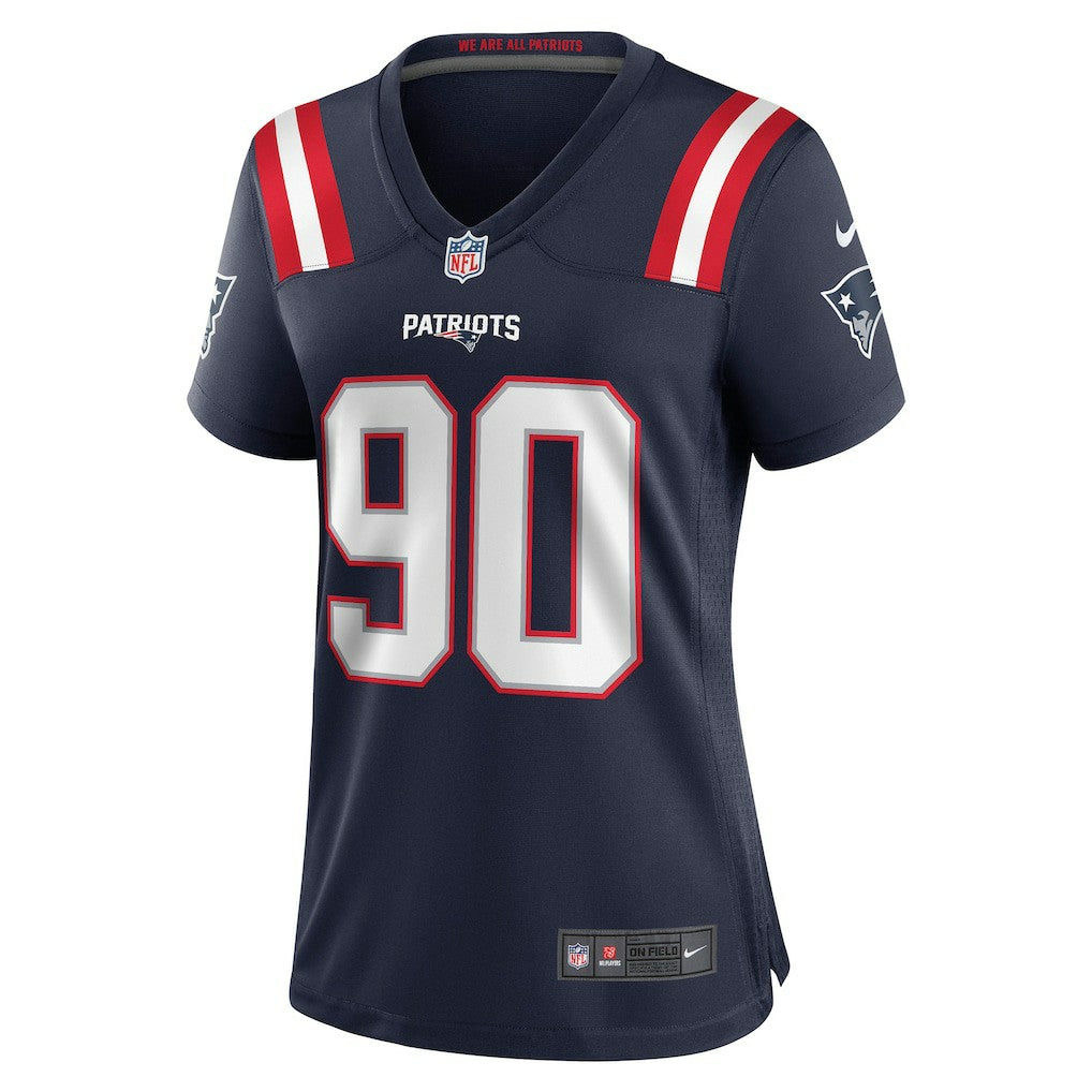 Christian Barmore New England Patriots Women's Game Jersey - Navy - Nike