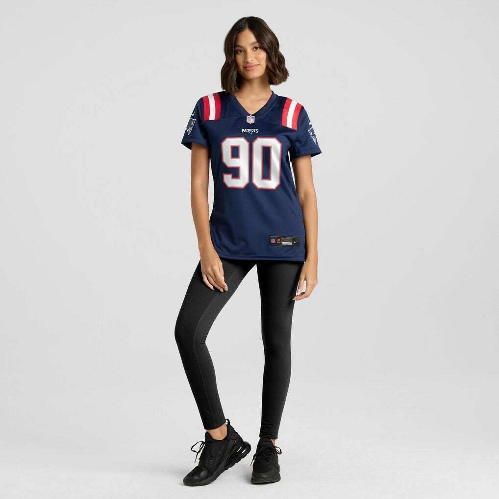 Christian Barmore New England Patriots Women's Game Jersey - Navy - Nike