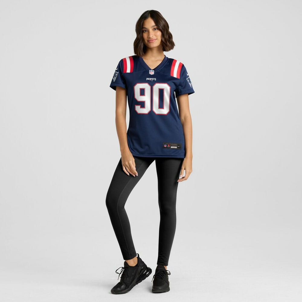 Christian Barmore New England Patriots Women's Game Jersey - Navy - Nike