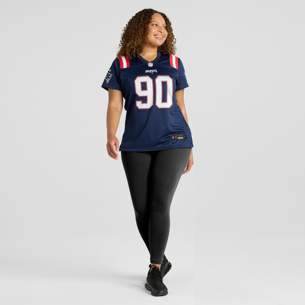 Christian Barmore New England Patriots Women's Game Jersey - Navy - Nike