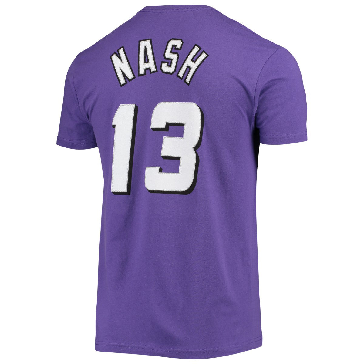 Mitchell & Ness Steve Nash Phoenix Suns Hardwood Classics Stitch Name & Number T-Shirt Purple
