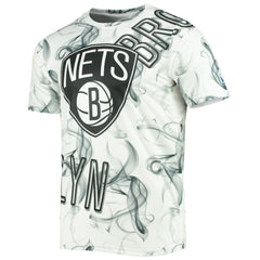 Brooklyn Nets FISLL Asymmetric Bold Smoke T-Shirt White/Black