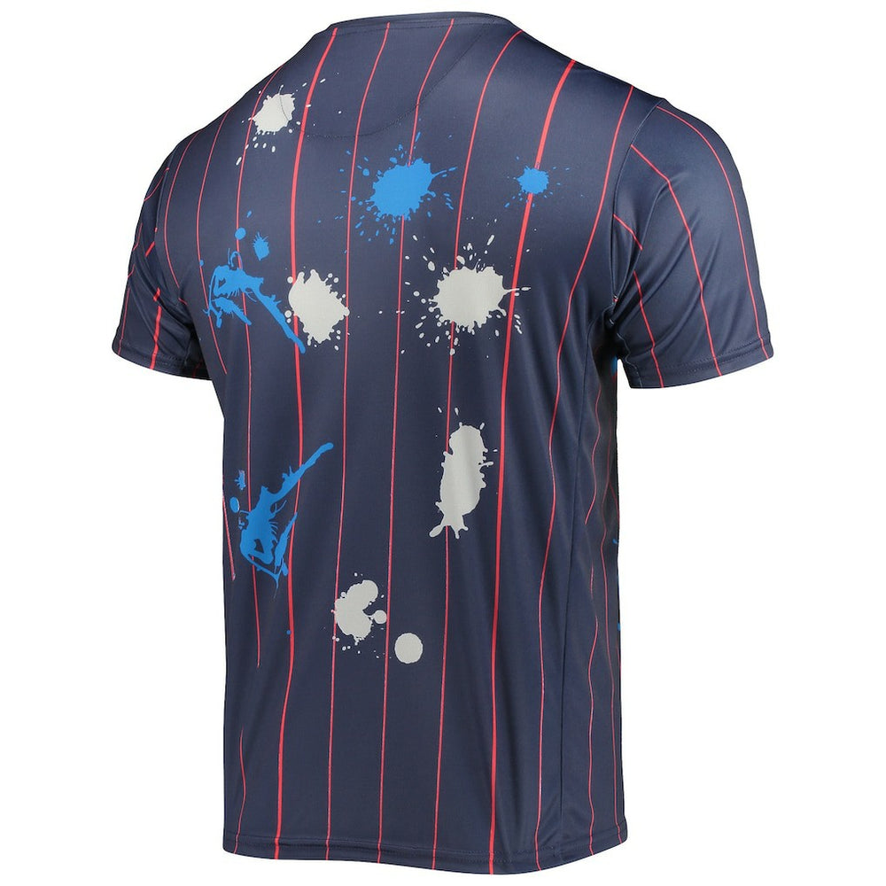 Philadelphia 76ers FISLL Striped Splatter T-Shirt Navy