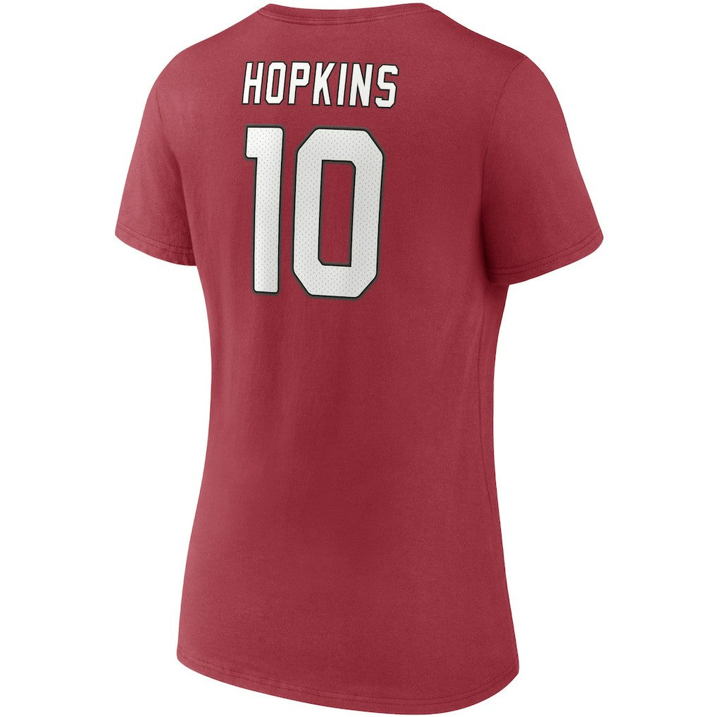 DeAndre Hopkins Arizona Cardinals Women's Player Icon Name & Number V-Neck T-Shirt - Cardinal - Fanatics