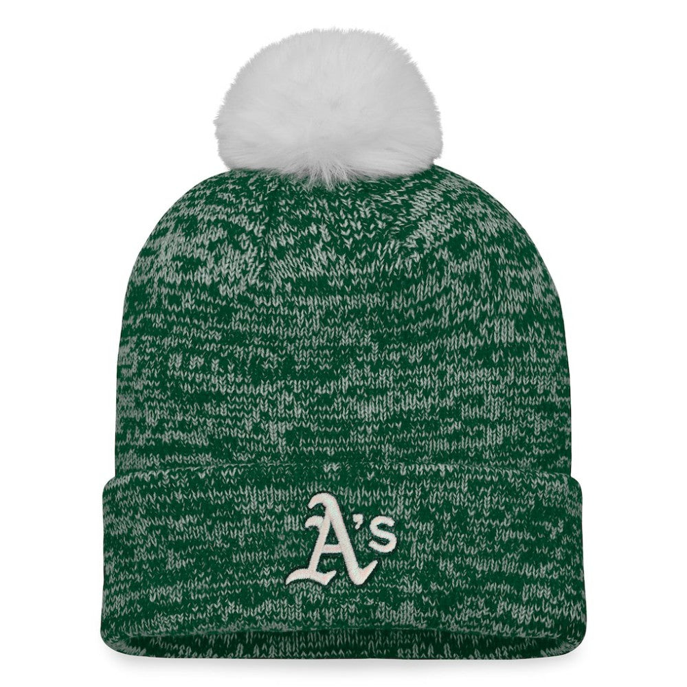 Athletics Fanatics Women's Iconic Cuffed Knit Hat with Pom for sale