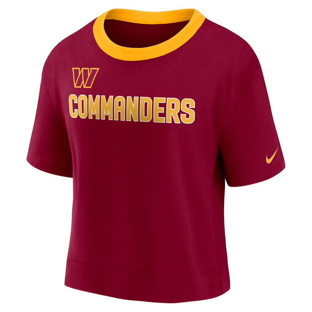 Washington Commanders Women's High Hip Fashion Cropped Top - Burgundy - Nike