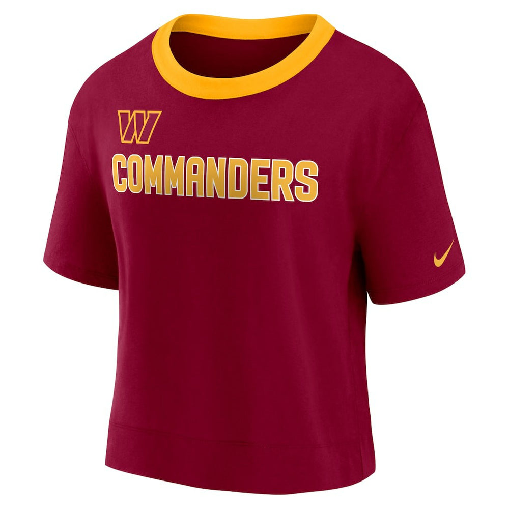Washington Commanders Women's High Hip Fashion Cropped Top - Burgundy - Nike