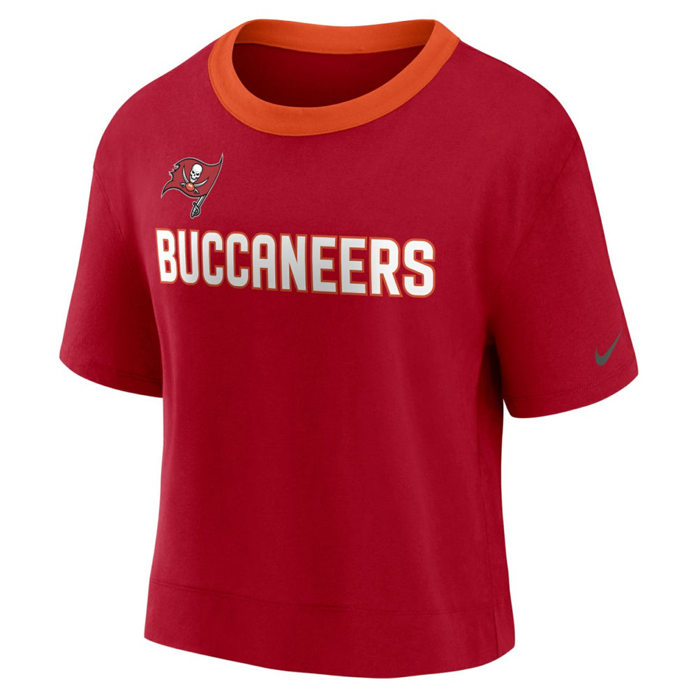 Tampa Bay Buccaneers Women's High Hip Fashion Cropped Top - Red - Nike