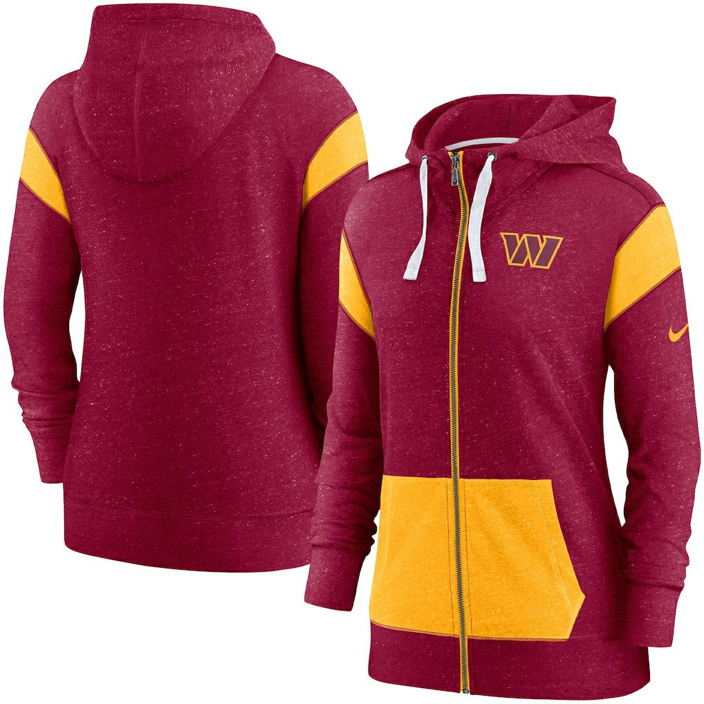 Washington Commanders Women's Monaco Lightweight Full-Zip Hoodie - Burgundy/Gold - Nike