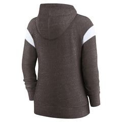 Cleveland Browns Women's Monaco Lightweight Full-Zip Hoodie - Brown/White - Nike