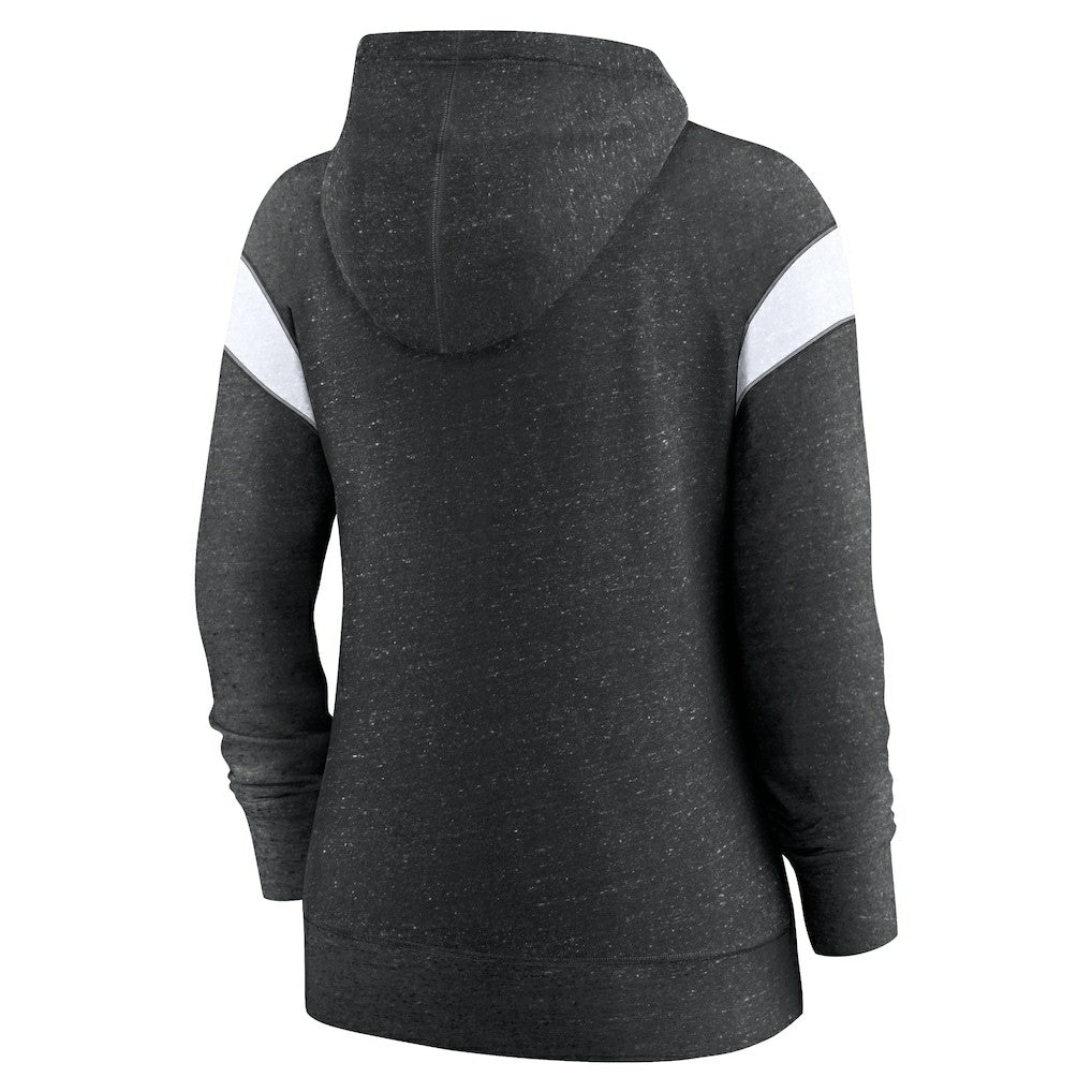 Baltimore Ravens Women's Monaco Lightweight Full-Zip Hoodie - Heather Black/White - Nike