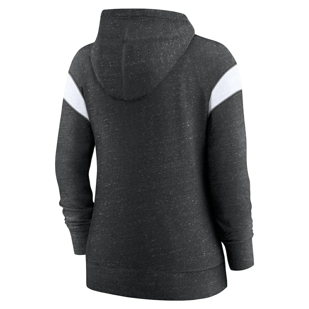 Baltimore Ravens Women's Monaco Lightweight Full-Zip Hoodie - Heather Black/White - Nike