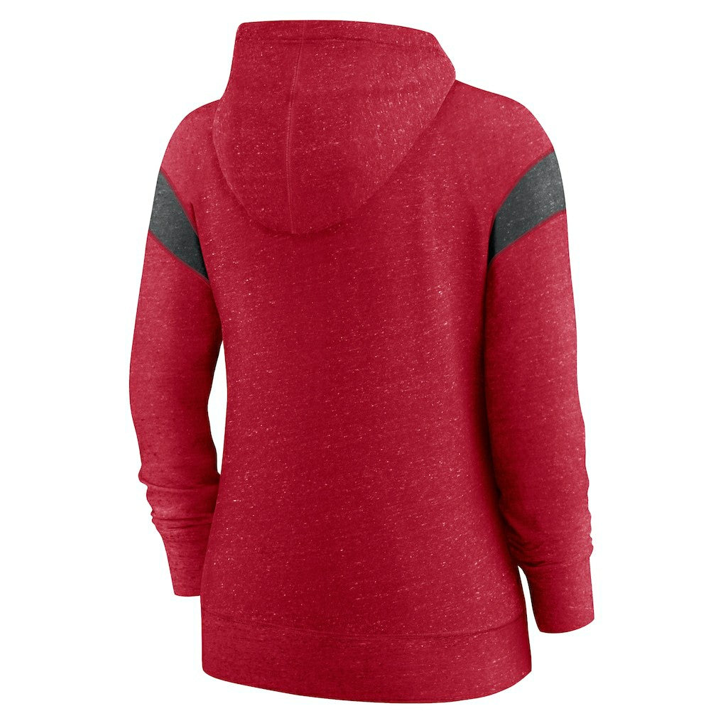 San Francisco 49ers Women's Monaco Lightweight Full-Zip Hoodie - Scarlet/Heather Black - Nike