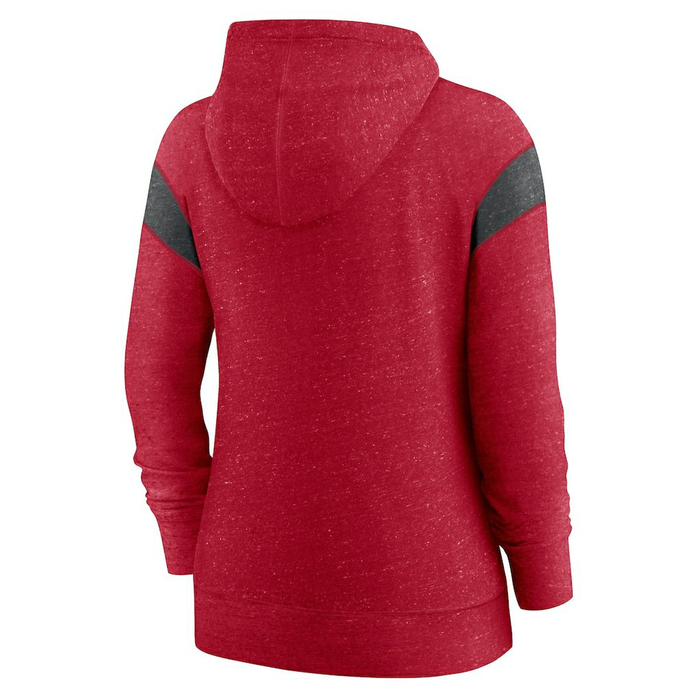 San Francisco 49ers Women's Monaco Lightweight Full-Zip Hoodie - Scarlet/Heather Black - Nike