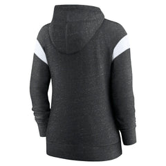 New Orleans Saints Women's Plus Size Monaco Full-Zip Lightweight Hoodie - Heather Black/White - Nike