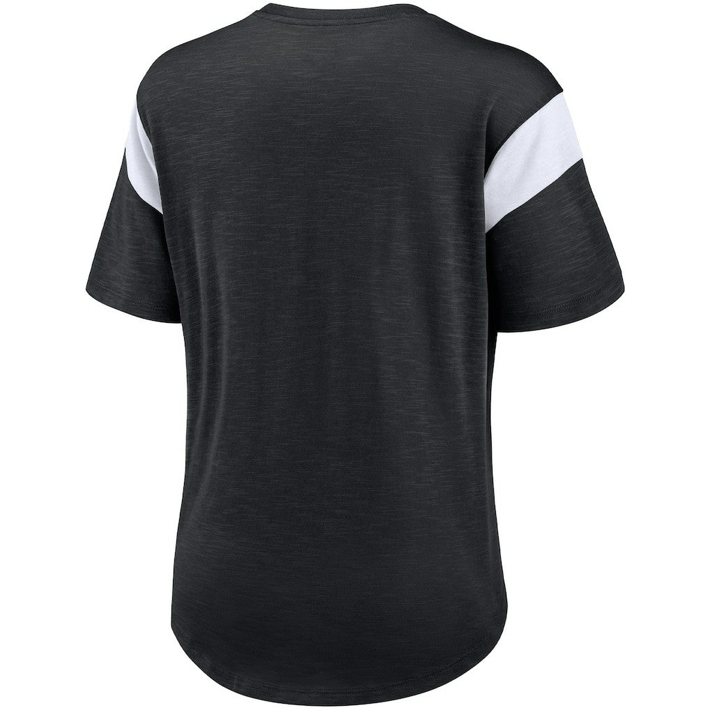 Las Vegas Raiders Women's Primary Logo Fashion Top - Heather Black - Nike