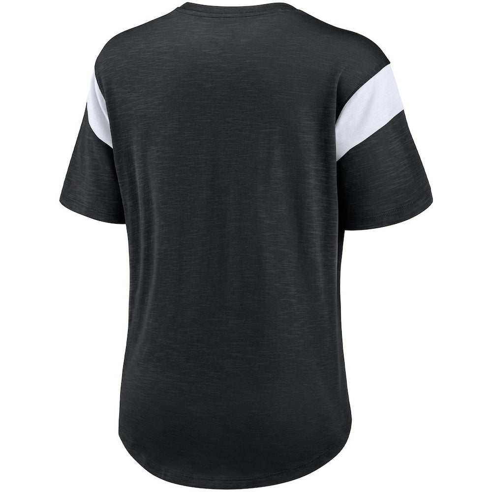Las Vegas Raiders Women's Primary Logo Fashion Top - Heather Black - Nike