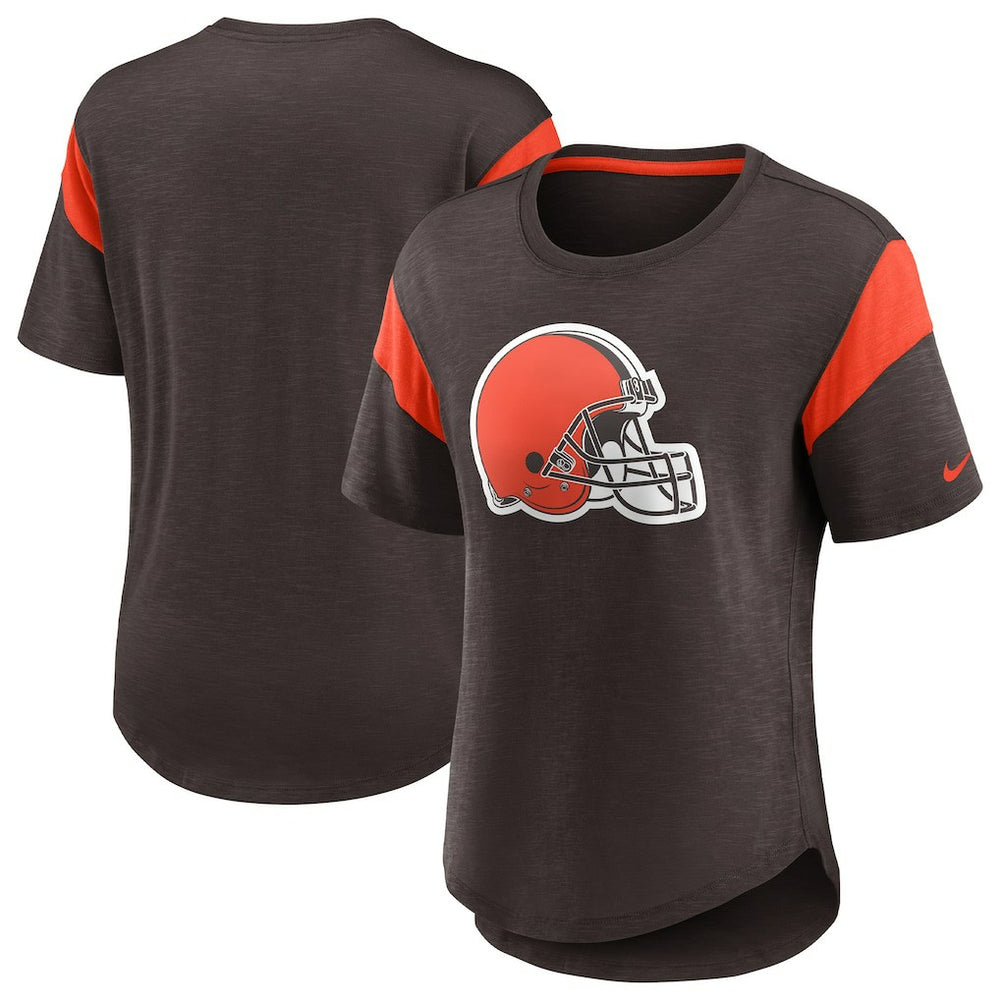Cleveland Browns Women's Primary Logo Fashion Top - Brown - Nike