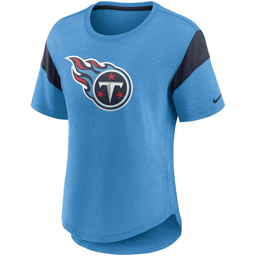 Tennessee Titans Women's Primary Logo Fashion Top - Light Blue - Nike