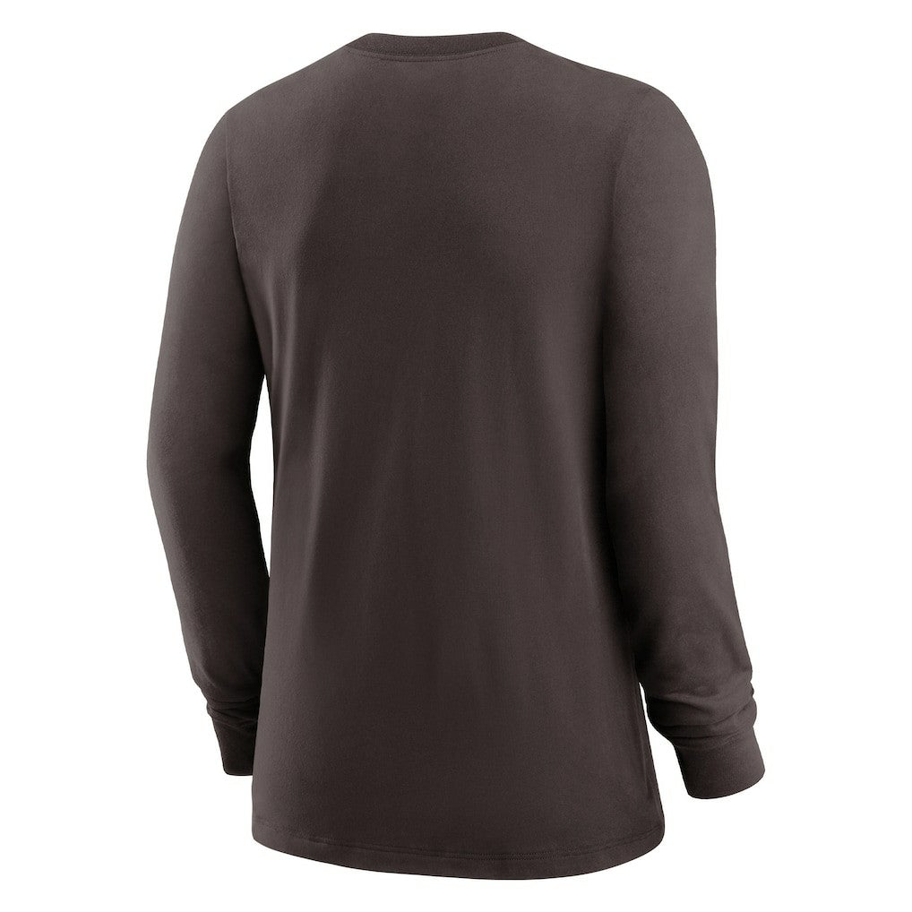 Cleveland Browns Women's Prime Split Long Sleeve T-Shirt - Brown - Nike